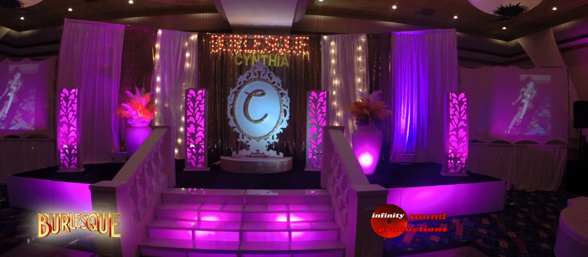 Burlesque Stage For Quinces, Miami Quinces, Quince Stages, Quinceaneras, Miami Partys , Sweet 16